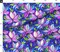 Bold Floral Stained Glass Blooms Flowers Botanical Abstract Magnolia Spring Summer Purple Blue Cottagecore Modern Farmhouse Garden Watercolor Custom Printed Fabric by Spoonflower Various Fabrics by the Yard or Fat Quarter